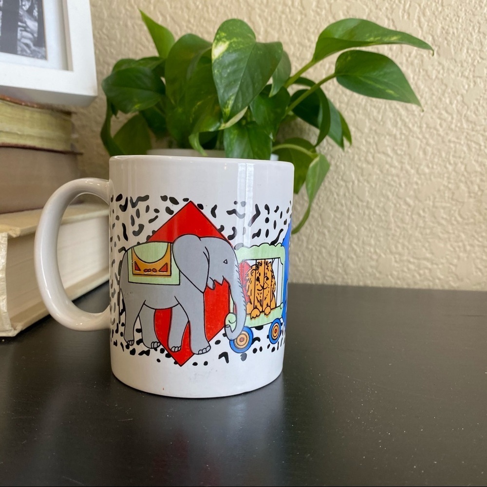 Vintage circus train mug elephant‎ lion